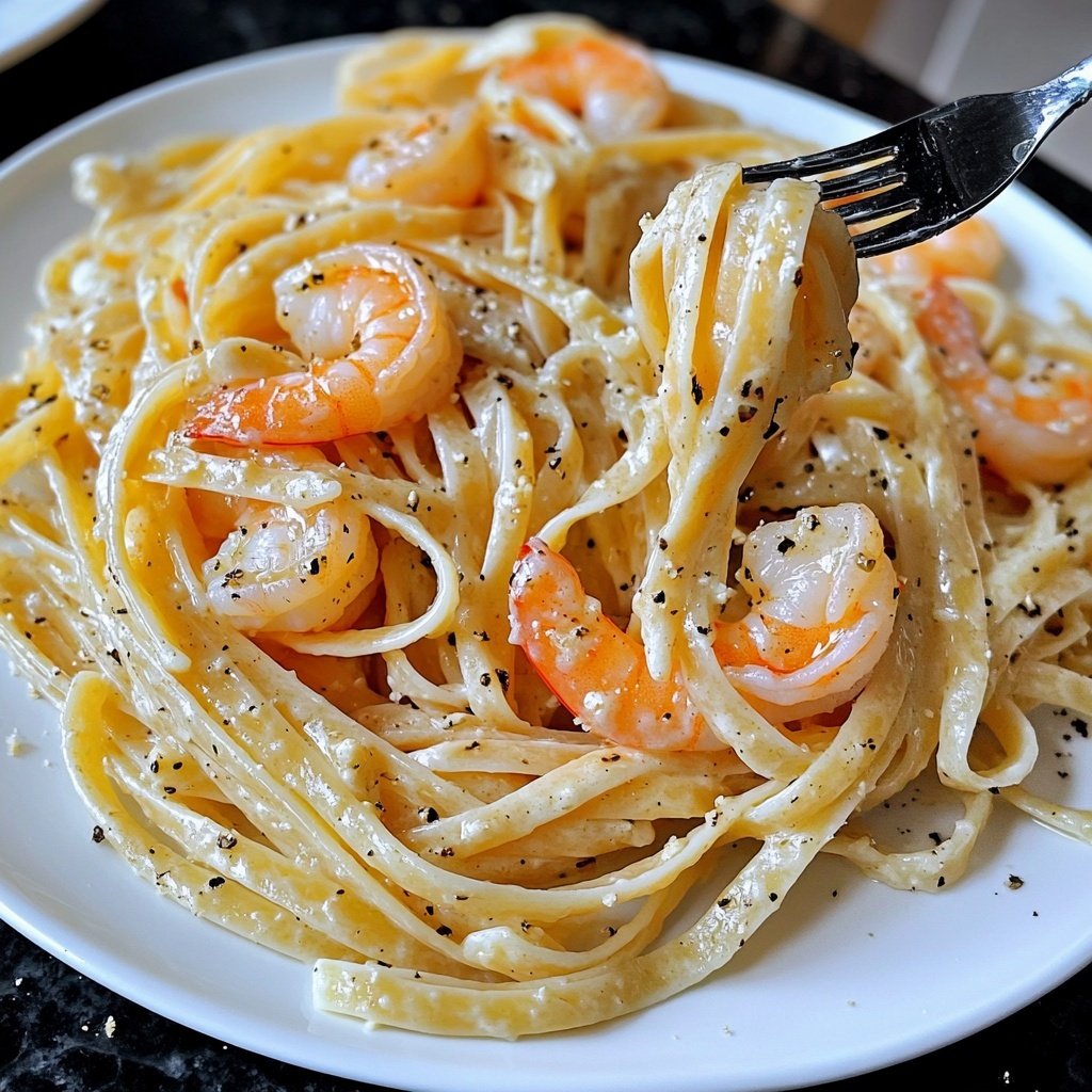 15-Minute Garlic Shrimp Pasta