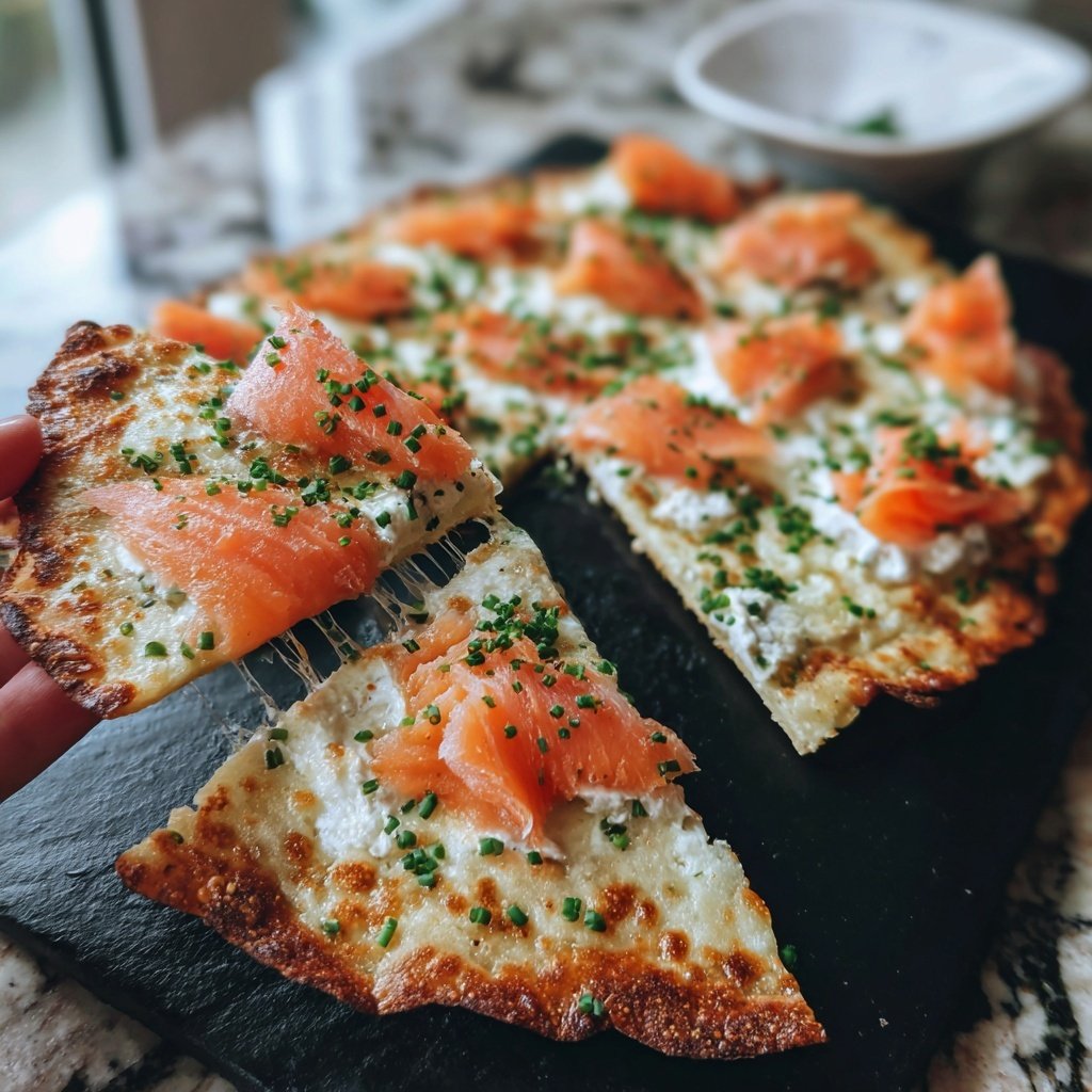 Flammkuchen with Smoked Salmon