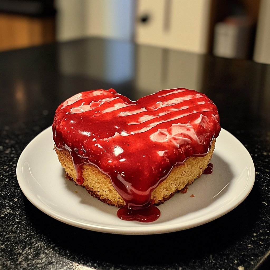 Mini Heart Cake with Strawberry Buttercream