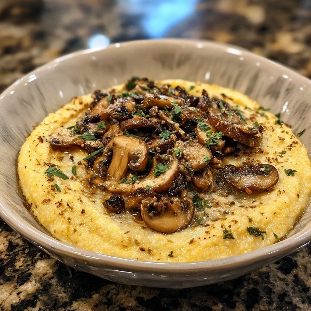 Creamy Polenta with Mushrooms
