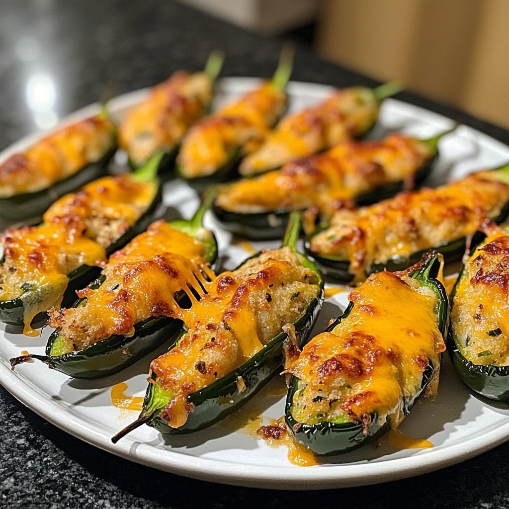 Jalapeno Poppers with Cheddar and Garlic