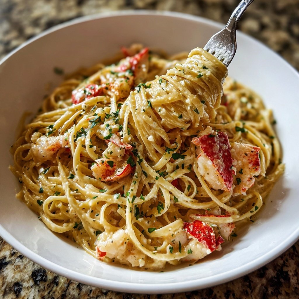 Creamy Lobster Pasta for Two