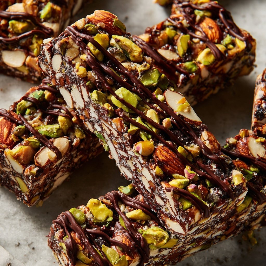 Chocolate Pistachio Almond Bars