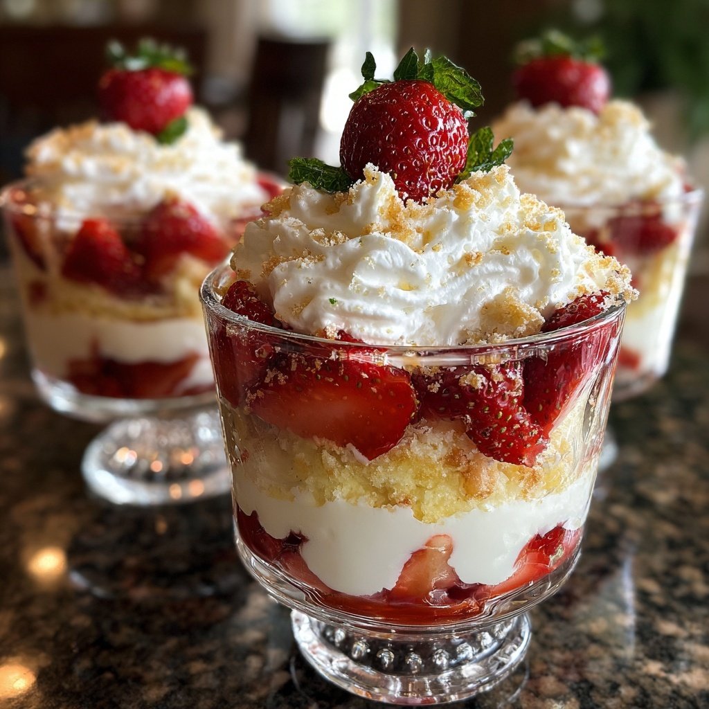 Classic Strawberry Shortcake Parfaits