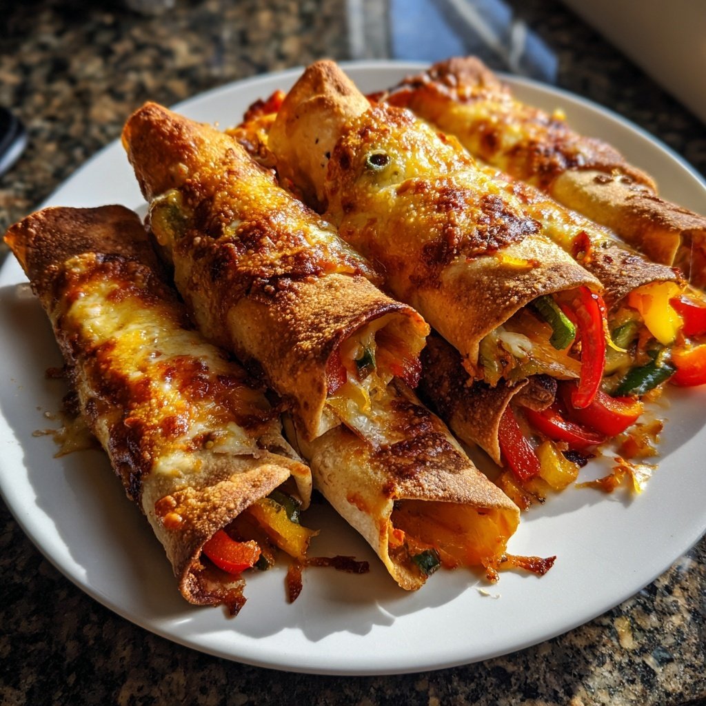 Super Bowl Food Cheesy Vegetable Taquitos