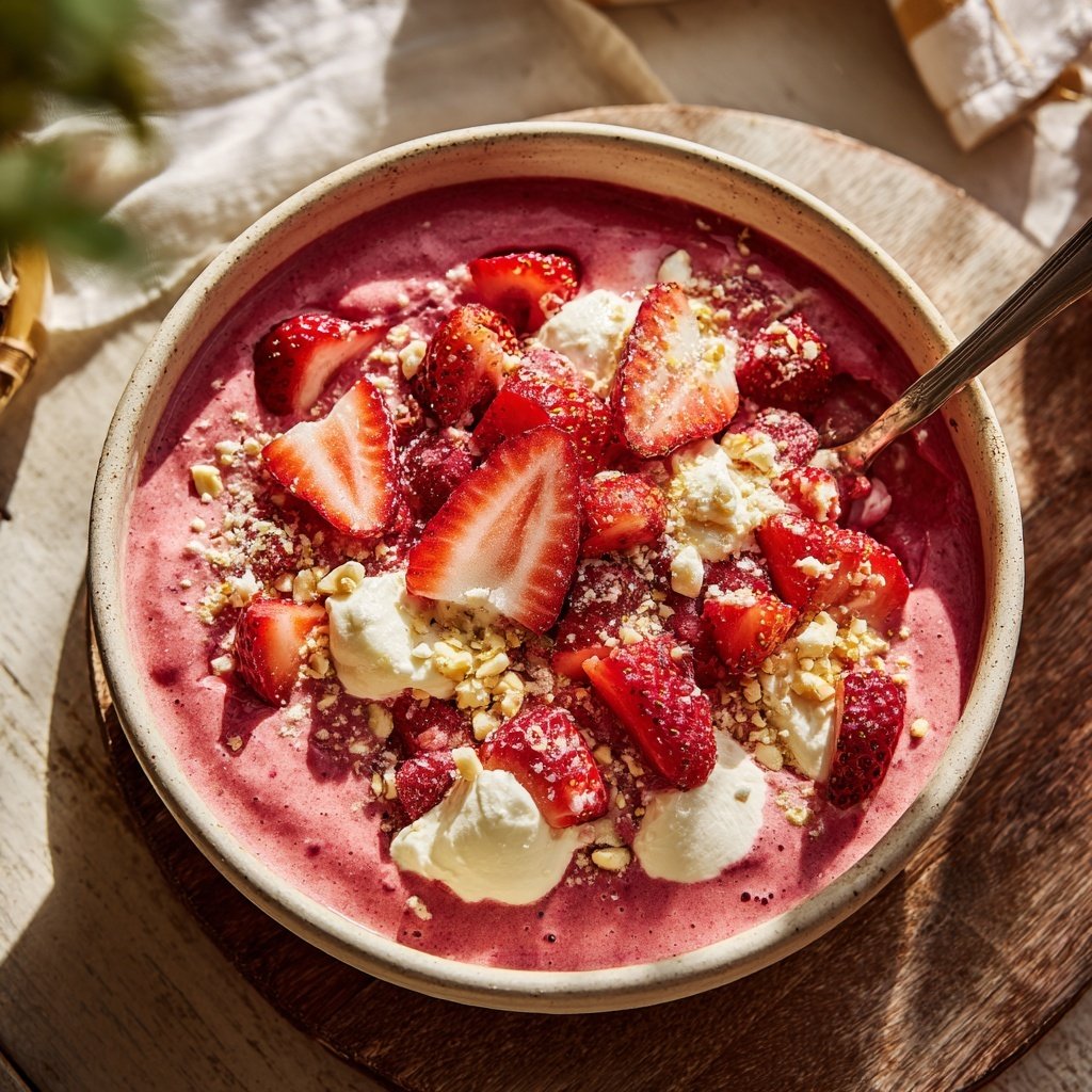 Strawberry Cheesecake Smoothie Bowl