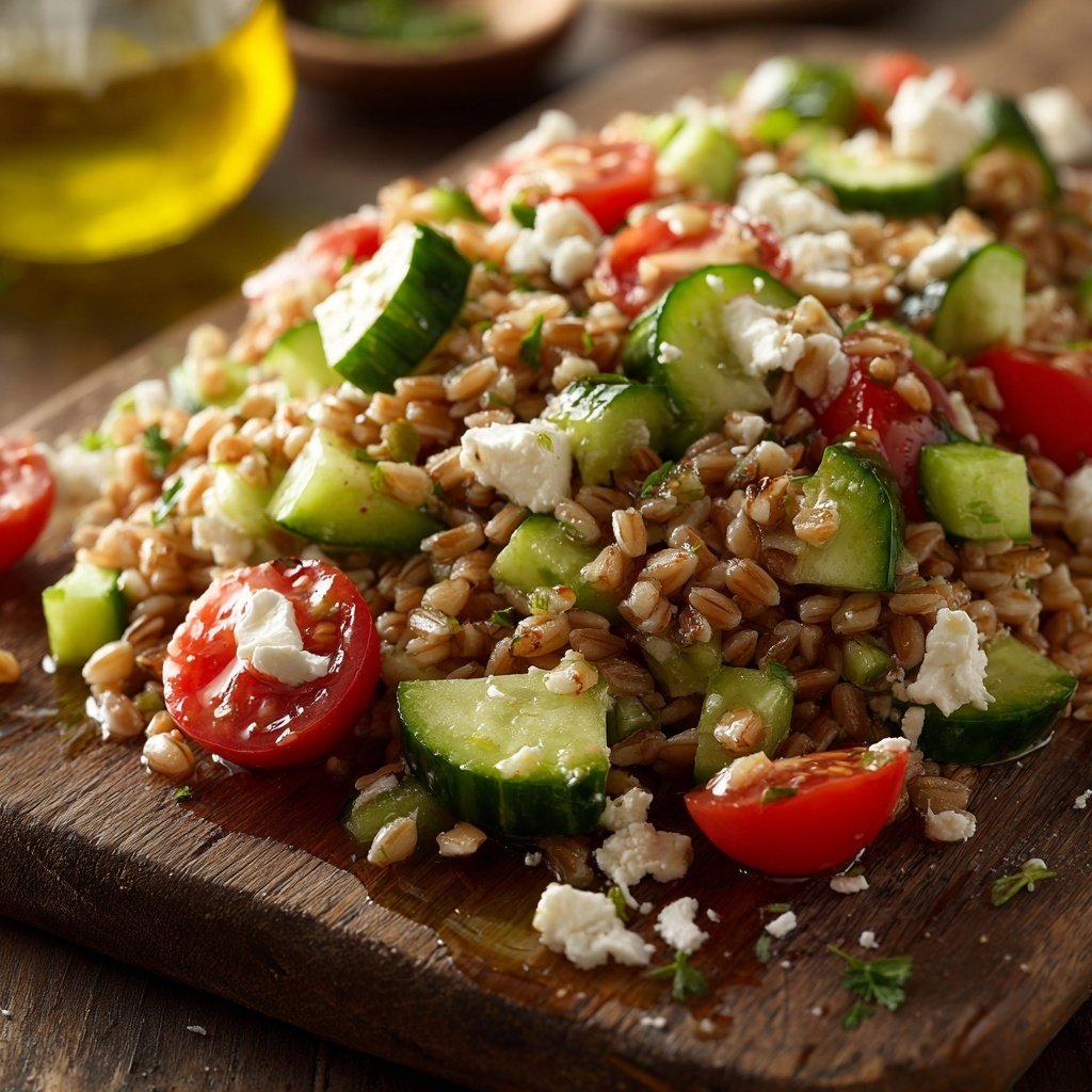 Healthy Lunch Farro Salad