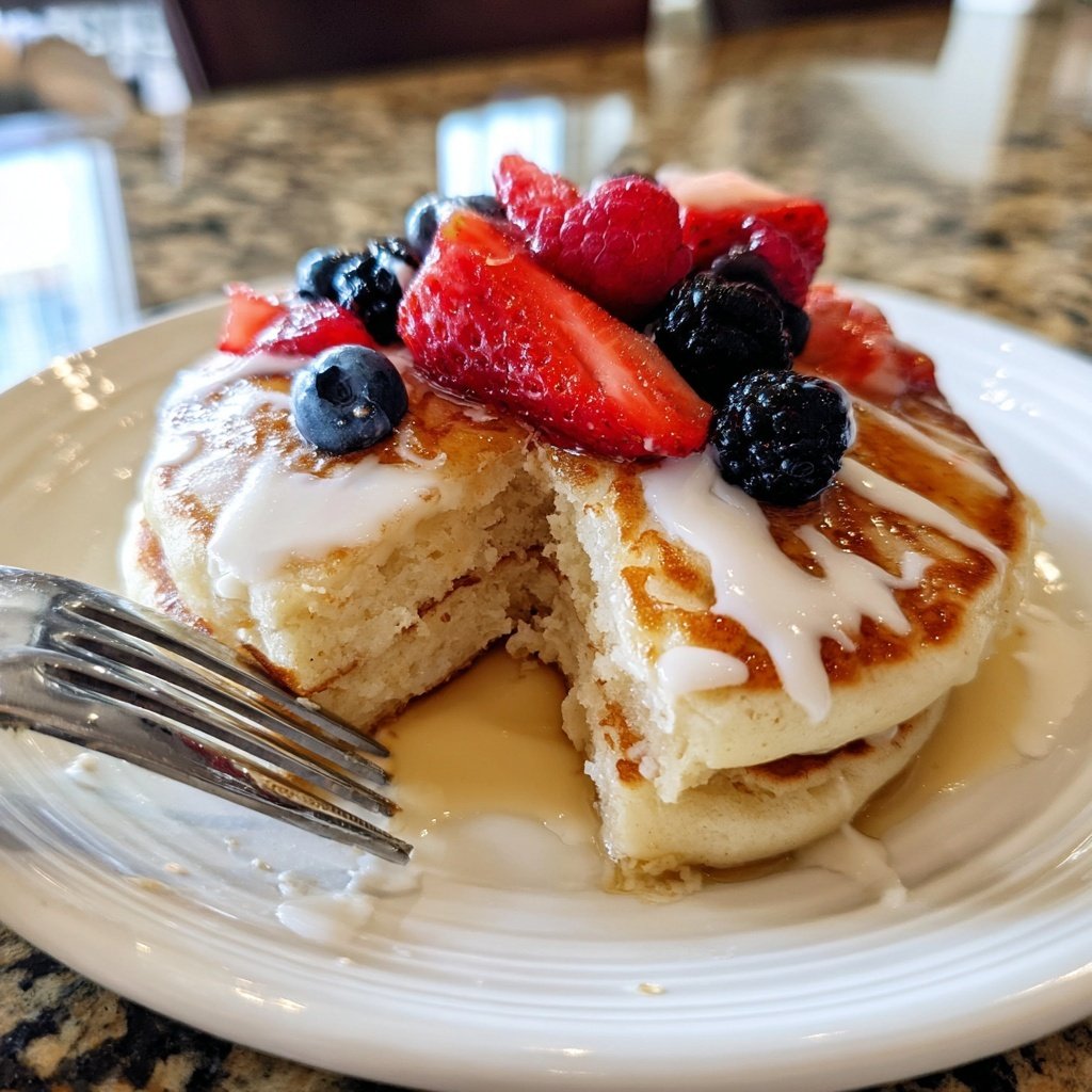Cottage Cheese Pancakes with Vanilla